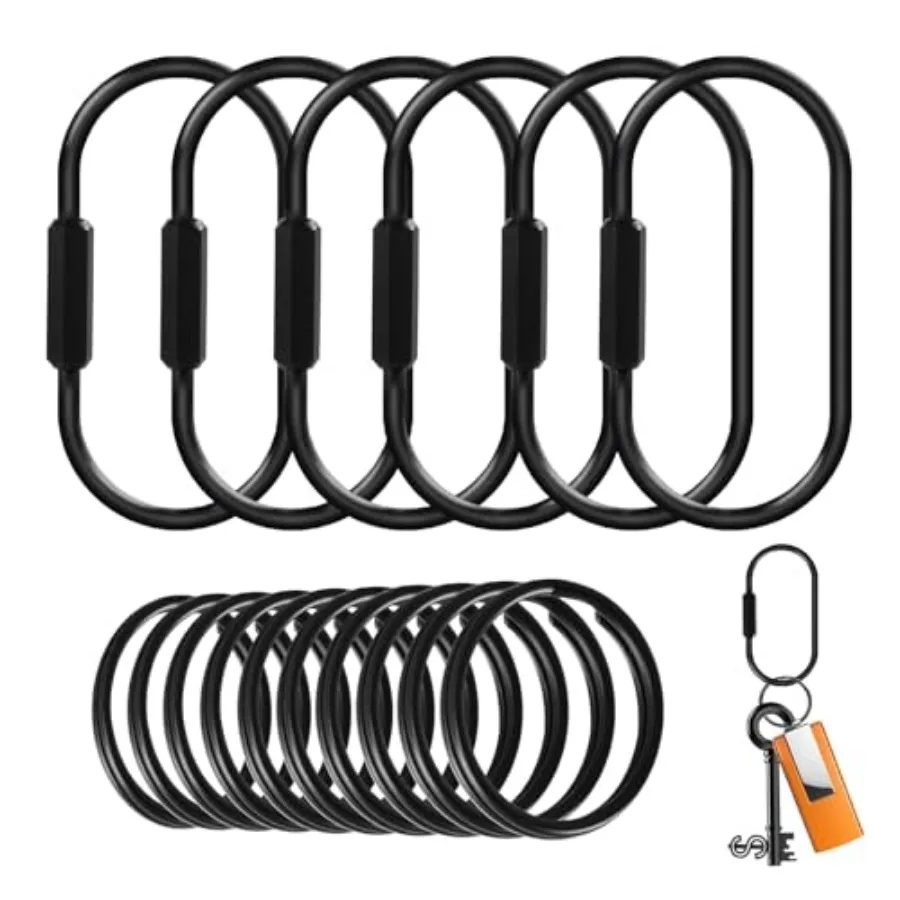

Brass Key Rings Bulk, Key Chain Organizer Holder for Men Women with Secure Screw Locking