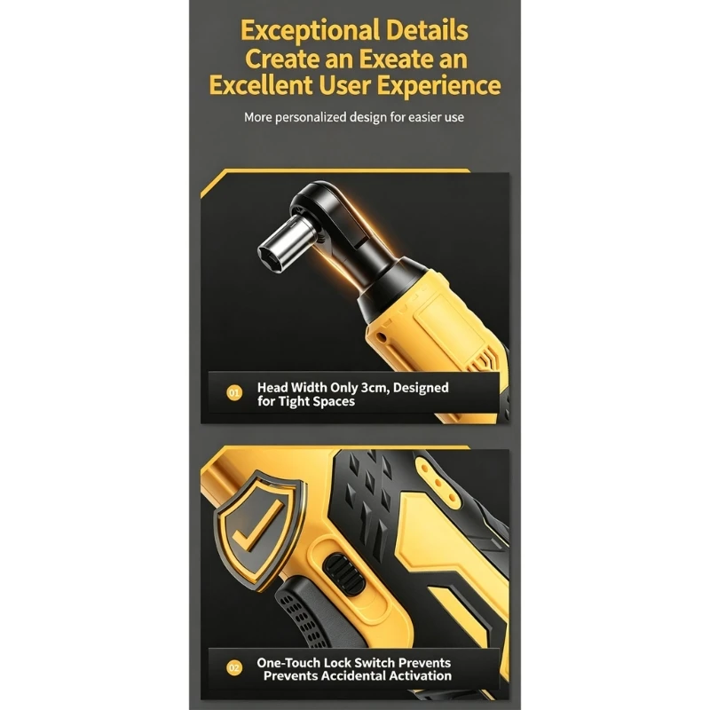 Rechargeable Cordless Ratchets Wrenches with Interchangeable Socket Use, Chargers and Hexes for Vehicle and Household Fastener