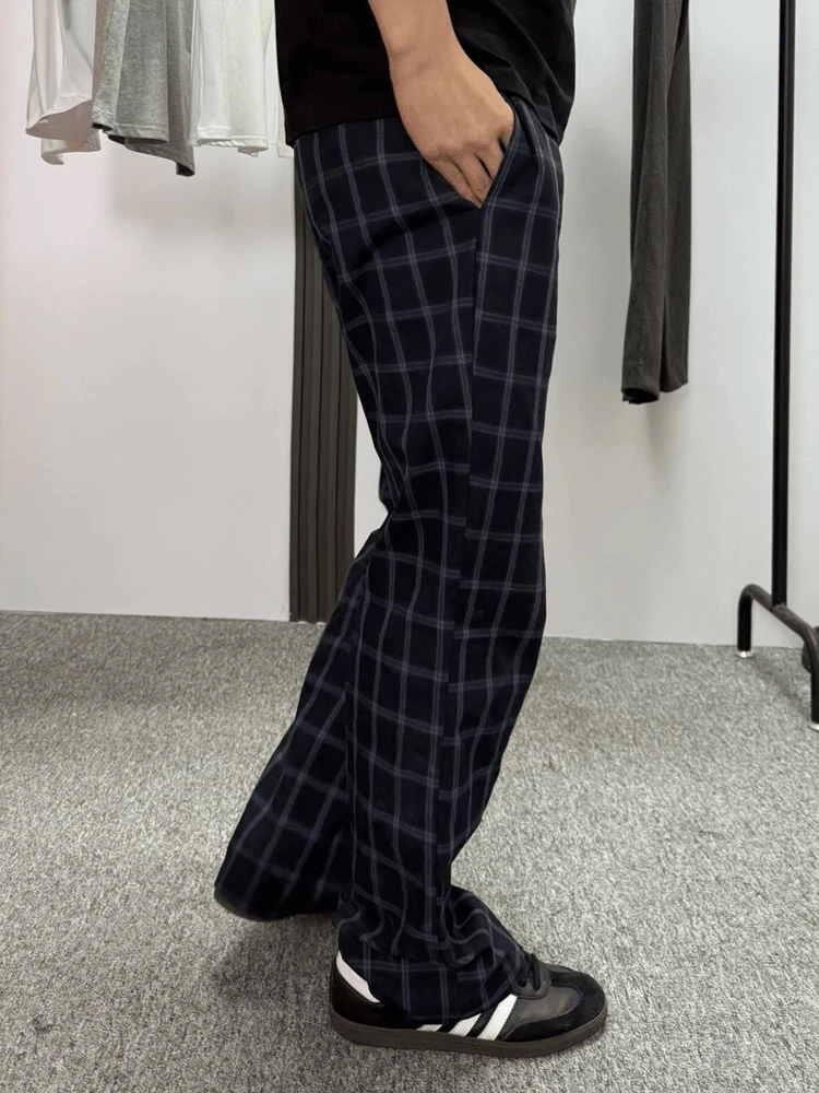 Pantaloni casual a gamba larga retrò da uomo Coltello drappeggiato estivo Pantaloni lunghi casual larghi dritti Bell Bot Traspirante Comodo