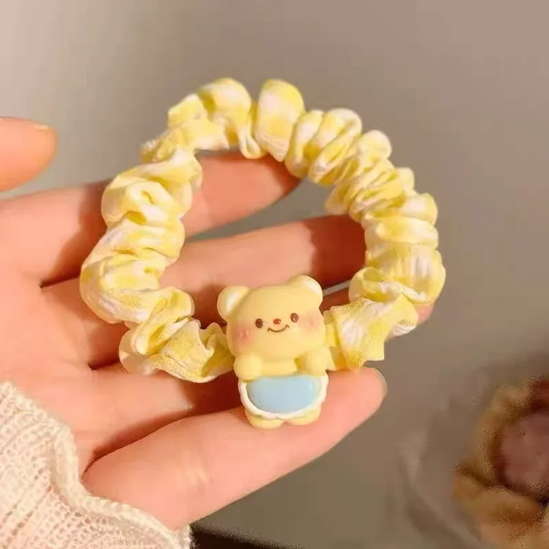 

Cute cartoon bear hair circle female sweet child fun student head rope girl heart versatile small intestine circle does not hurt