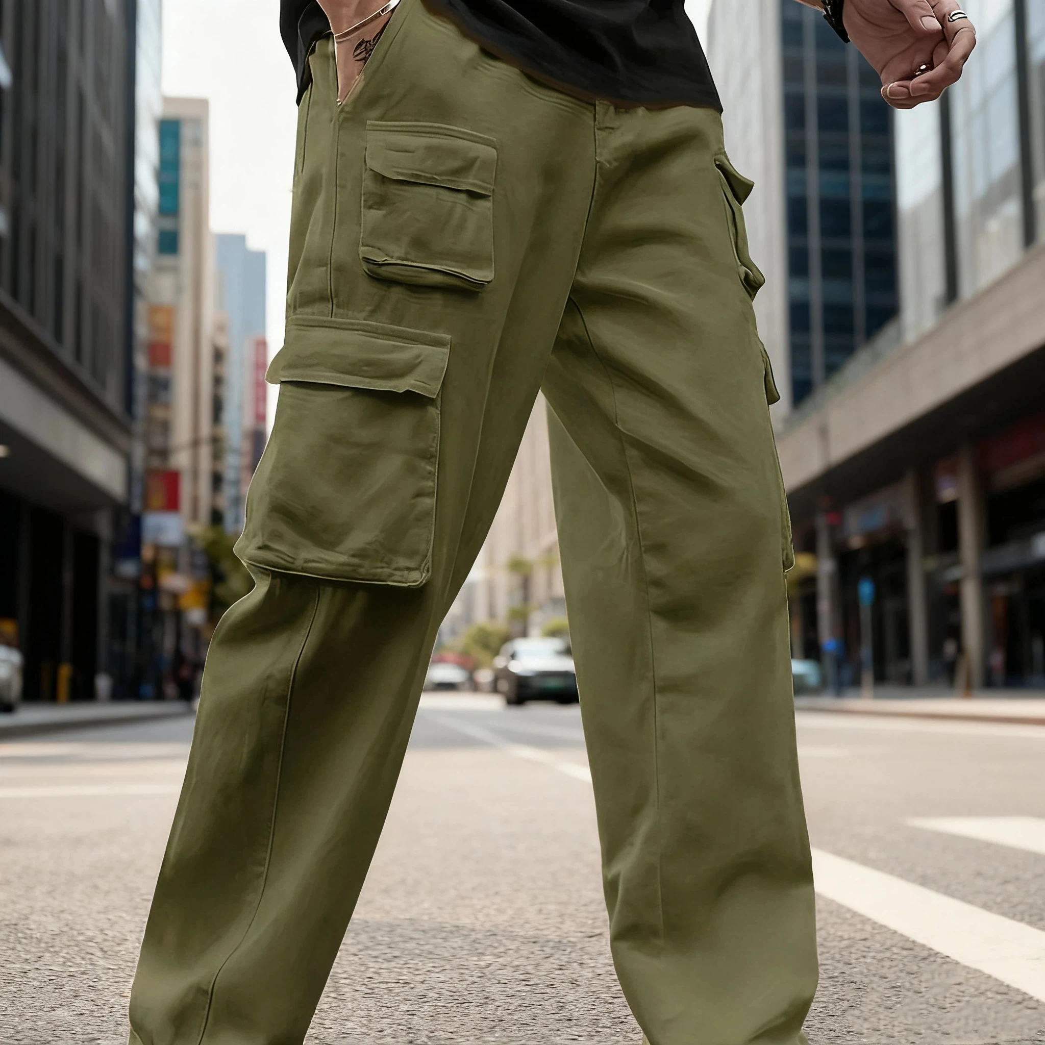 

Men's Cargo Joggers Pants Tactical Military Workwear Trousers Outdoor Elastic Waist Casual Pants Multi-Pocket Sweatpants Work