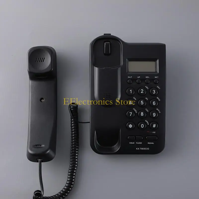 B03C Corded Telephone for Desk Landline Desktop House Phone Seniors Caller Integrated Telephone with Call for Home