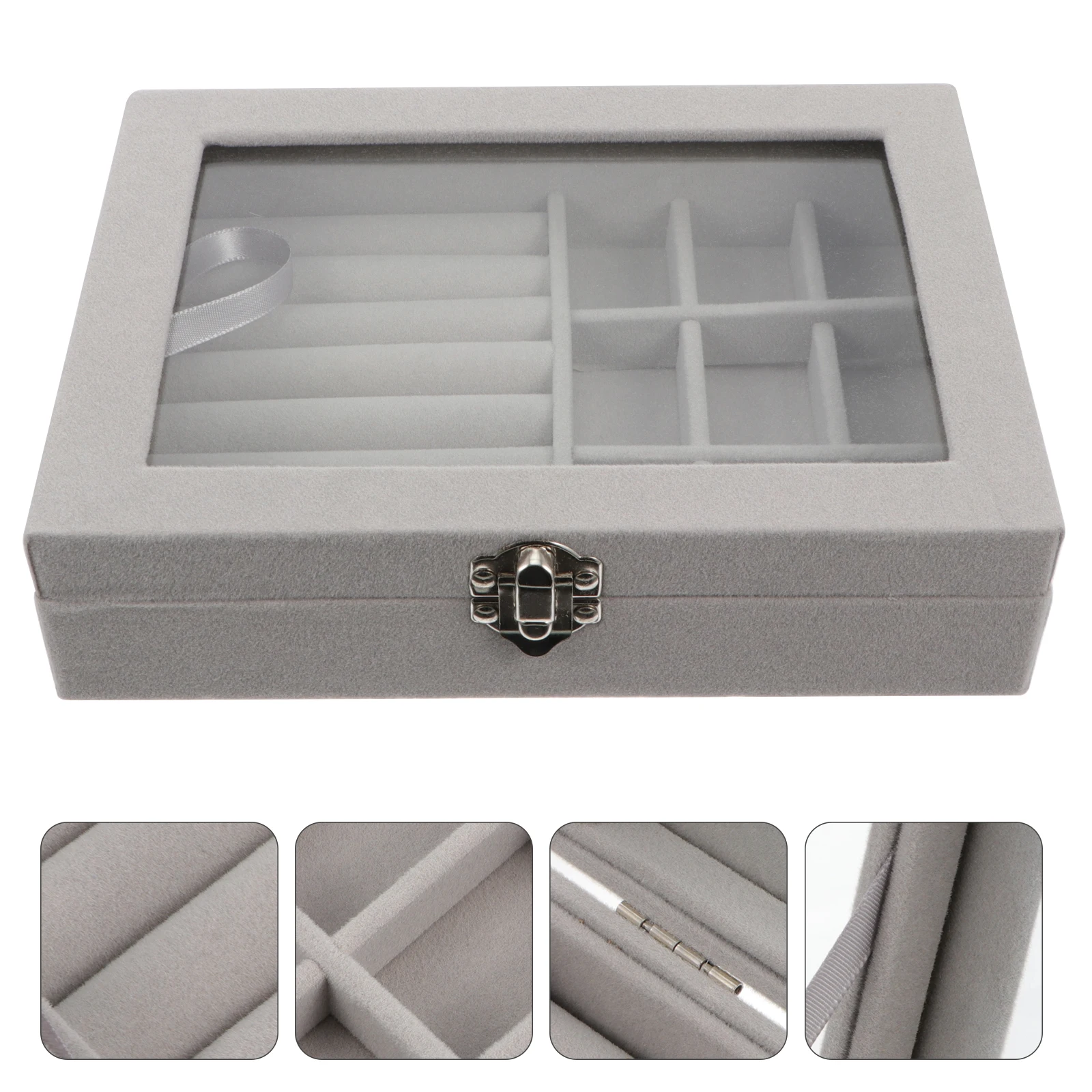 

1pc Jewelry Storage Box Display Organizer Earring Ring Holder Gift For Wife Girlfriend Birthday Wedding Anniversary Lightweight