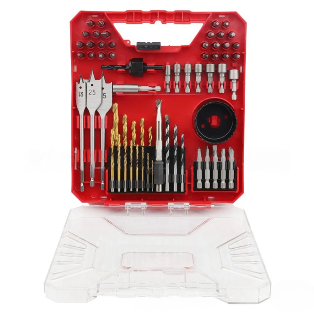 70PC Household Multifunctional Cement Drill Bit Screwdriver Head Woodworking Hole Opener Wind Screwdriver Sleeve Tool Set