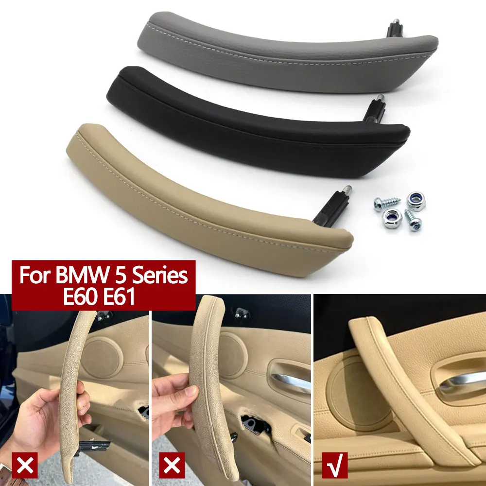 LHD RHD Car Interior Passenger Side Front Left Right Door Pull Handle Assembly For BMW 5 Series E60 E61 2006 2007 2008 2009 2010