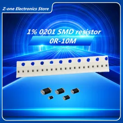 100 Stuks Smd 0201 Weerstand 1% 0r-10M 1/20W 0 1 10 100 120 240 360 Ohm 1K 2.2K 4.7K 10K 100K 1r 10r 100r 2000r 270r 390r 470r 10M