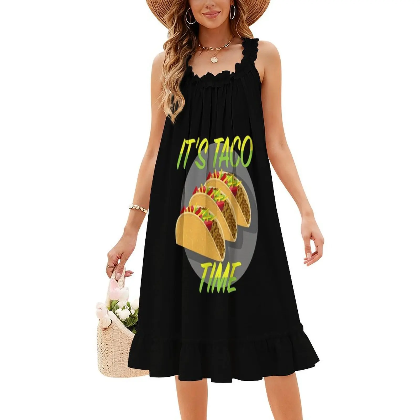 فستان حفلات نسائي من It's Taco Time ملابس نادي مطبوعة عصرية للسيدات وقت تاكو المكسيك للأطعمة المكسيكية للنساء #4