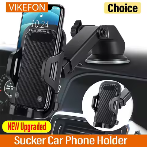 VIKEFON Sucker 자동차 휴대 전화 홀더 마운트 대시 보드 흡입 컵 지원 자동차 브래킷 탐색 전화 용 범용 스탠드