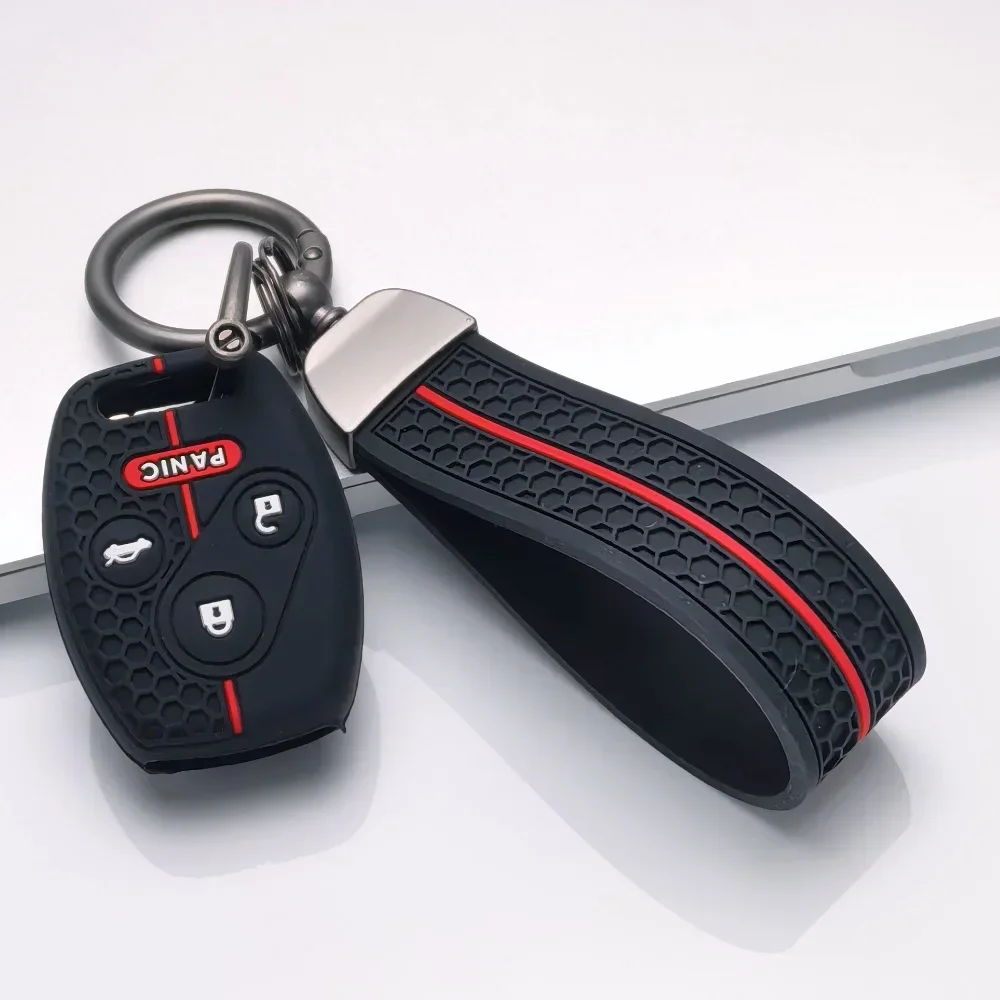 Für Honda Civic Fit Accord CRV Jazz SRV FRV Pilot 4-Tasten Silikon Autoschlüssel-Schutzhülle Schlüsselkappen Schlüsselgehäuse