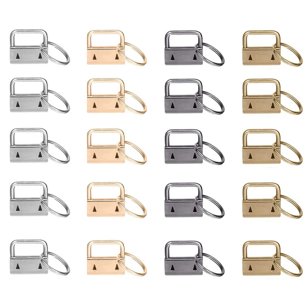 

20pcs Luggage Tail Clip Wristlet Hardwares 25mm Bag Clips Key Fob Kit Wristband Chain Keychain DIY Craft Supplies