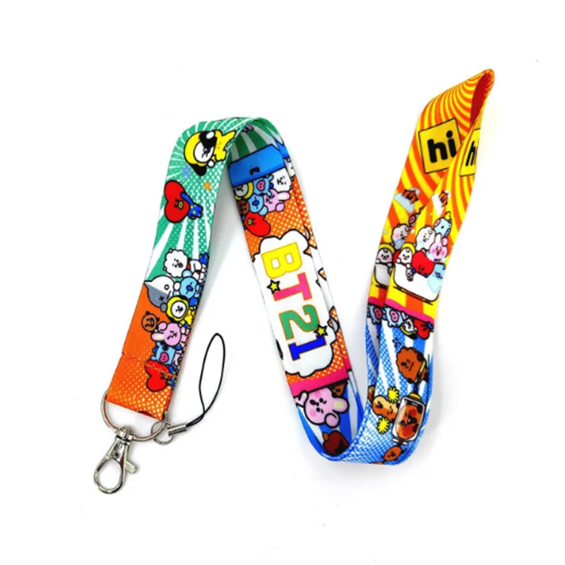 BT21 BTS Fashion Cute Koya RJ Phone Strap Fashion Long Portable Camera Strap Polyester Best Friend Couple Matching Holiday Gift - view 3