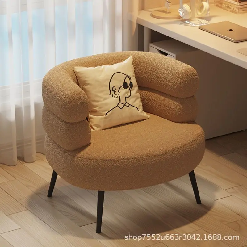 Internet beroemdheid rugleuning bank lamswol luie fauteuil woonkamer slaapkamer garderobe casual make-up stoel dressoir stoel
