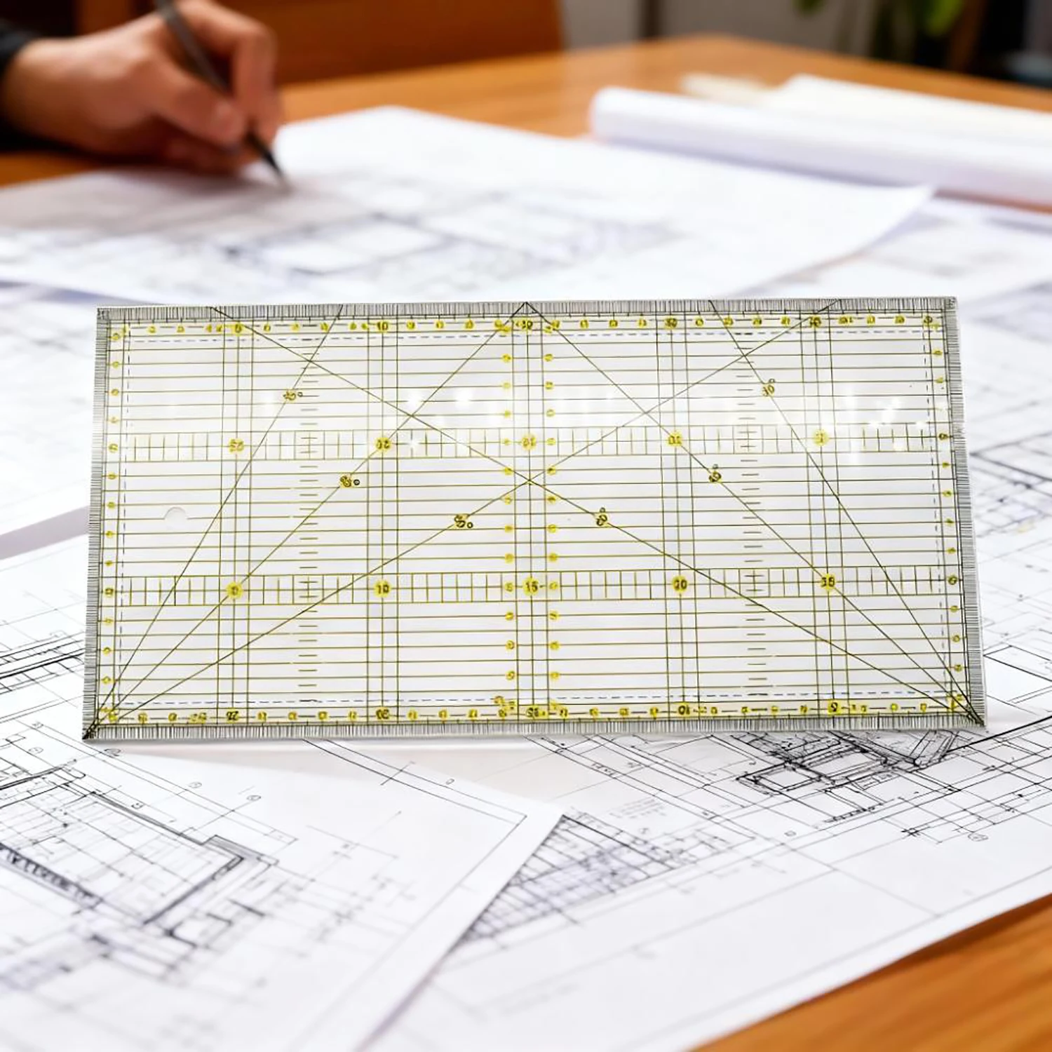 Office School Line Drawing 15x30cm DIY Essential Dedicated Patchwork Rulers 3mm Thick Acrylic Material Drawing Ruler Tool