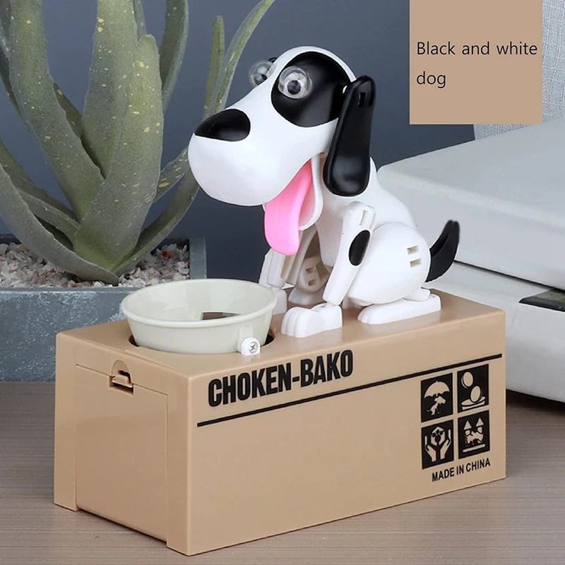 Piggy Bank, Kids Dog Piggy Bank, My Dog Piggy Bank, Robotic Coin Munching Toy Money Box, Dog Eating Coin Piggy Bank