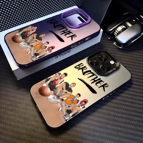 농구 슬램덩크 휴대폰 케이스, 삼성 갤럭시 S25 S24 S23 S22 S21 FE S20 울트라 플러스 5G 노트 20 10 매트 실버 하드 커버