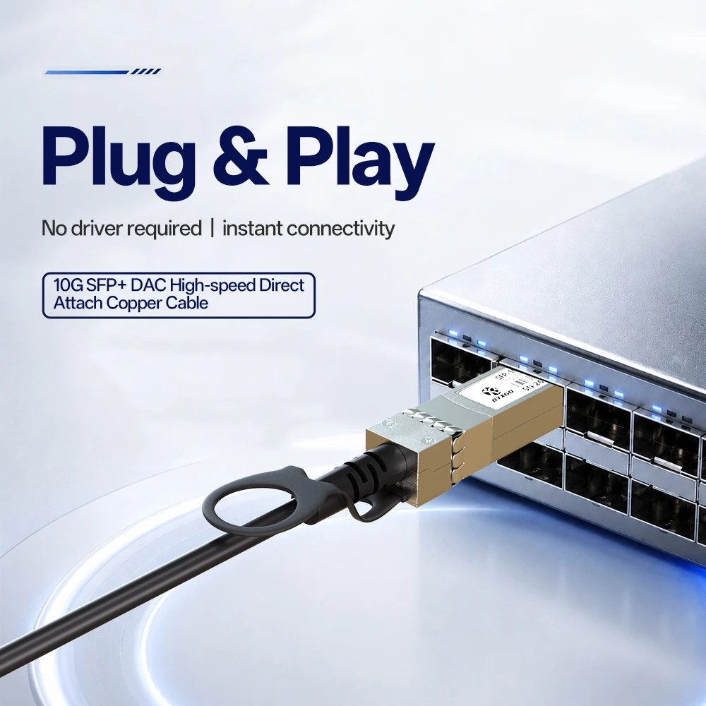 BYXGD 10G SFP+ to SFP+ DAC Cable Passive Direct Attach Copper Cable 0.5M‑7M For TP-link, D-Link, Netgear, Ubiquiti Switch Server