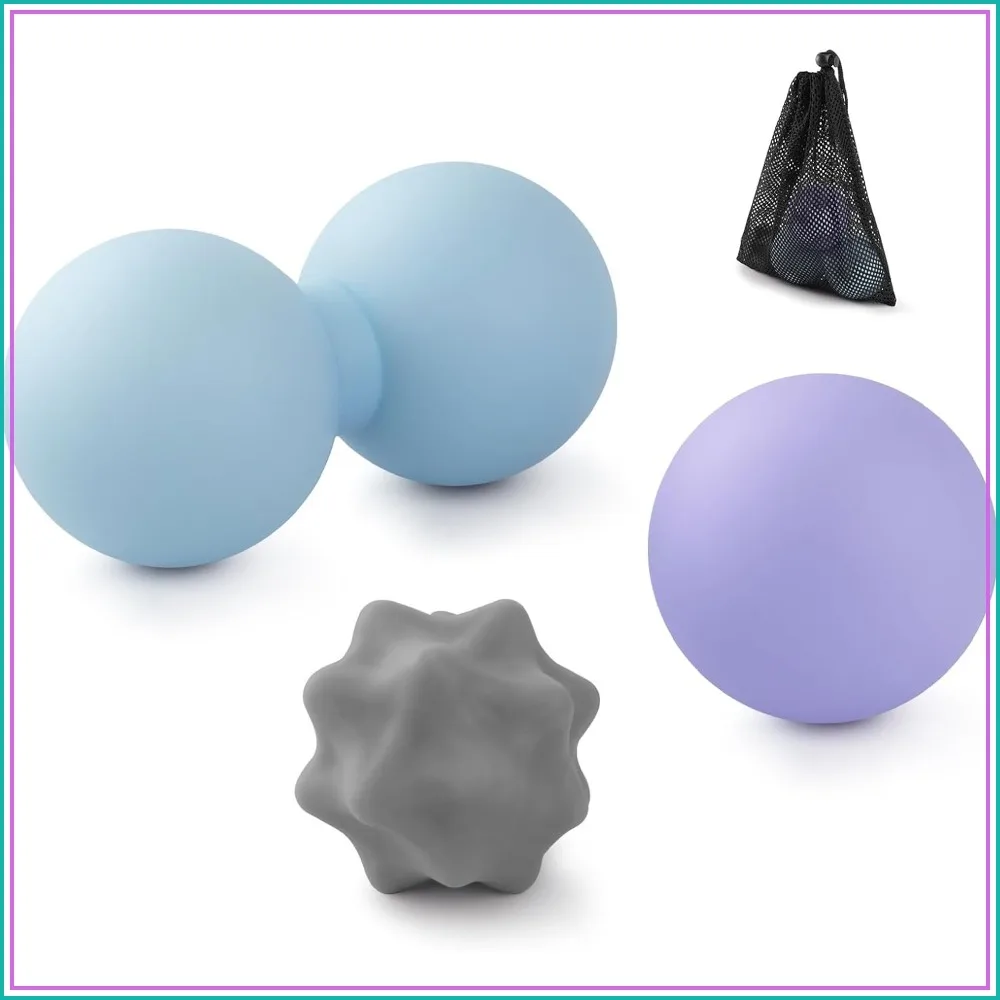 

Massage Balls Set for Deep Tissue Muscle Relief, Trigger Point & Myofascial Release, Full Body Use for Back, Neck, Shoulder, Foot & Hip (Peanut Ball Set)