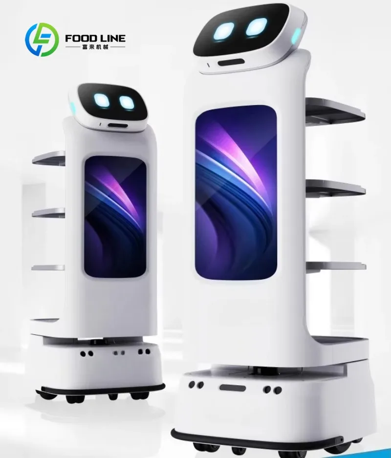 Custom Food Delivery Robot with Smart Navigation Touchless Indoor Delivery for Restaurants Offices, Hotels and Commercial Spaces