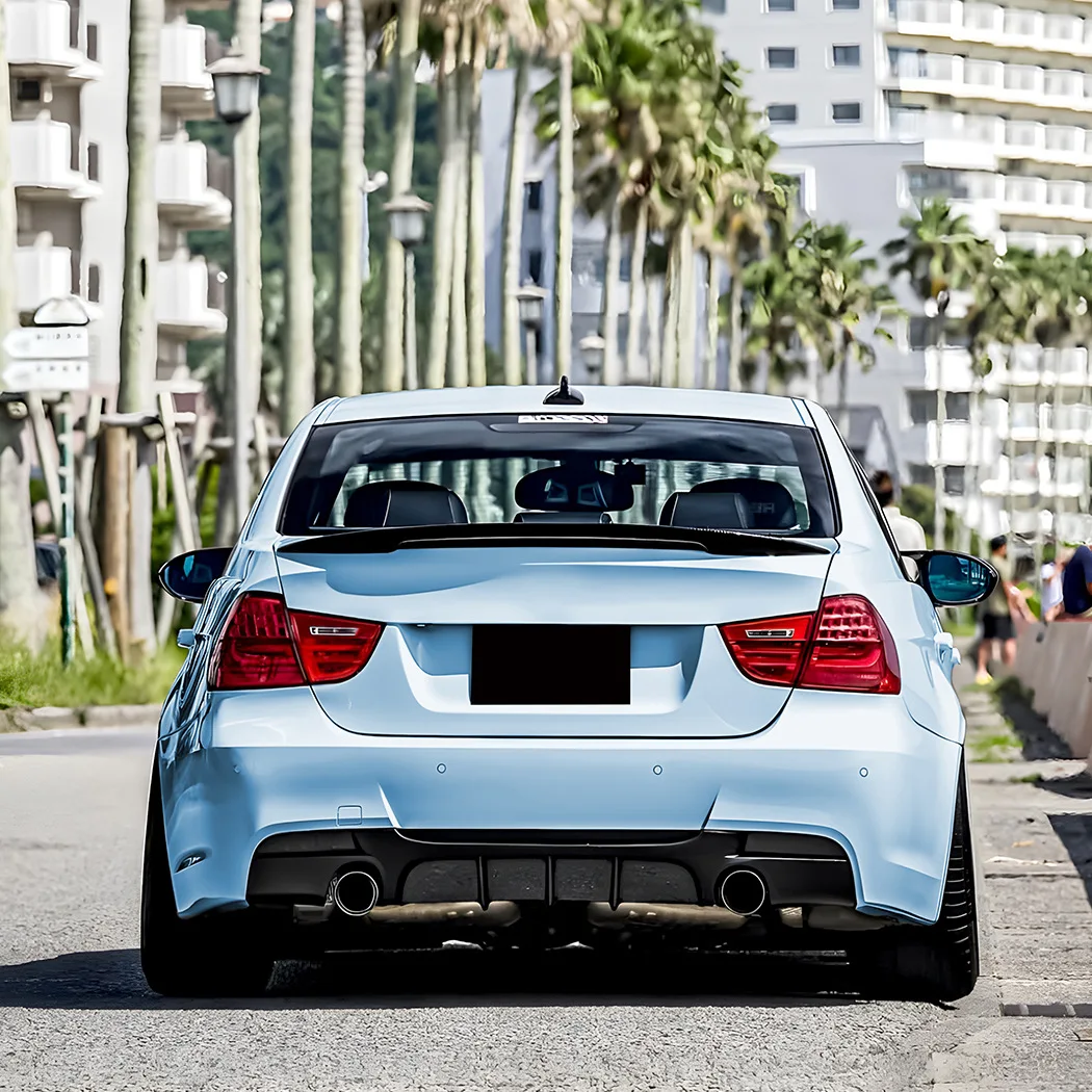 

Для BMW 3 серии E90 E91 M Sport 2005-2012: задний бампер с фонарем стоп-сигнала, сплиттером, спойлером и диффузором – автоаксессуары