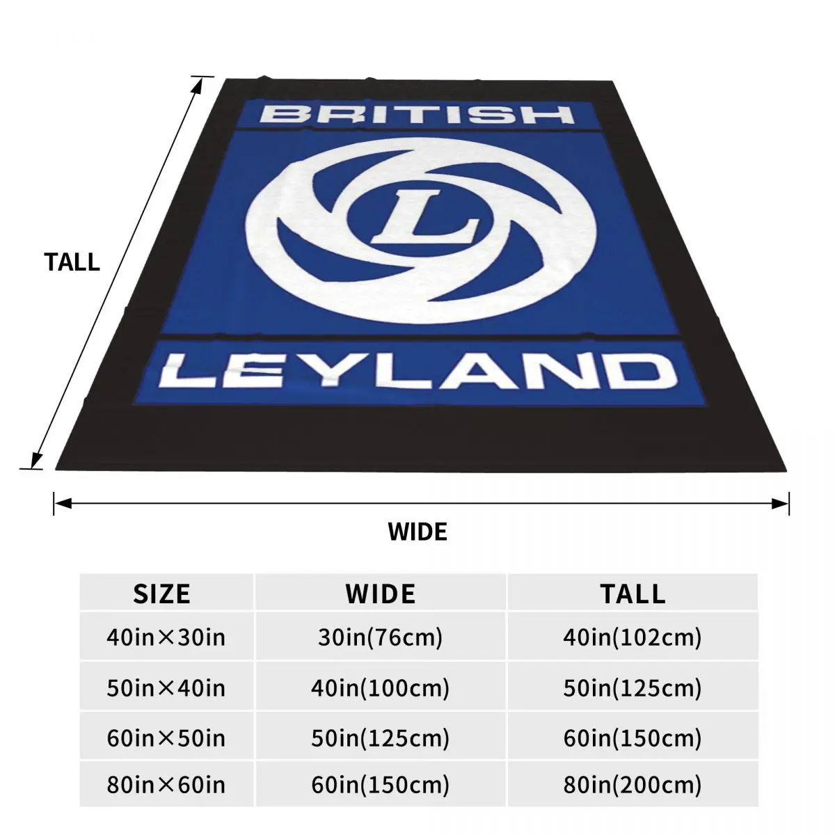 British Leyland Logo Blanket Soft Warm Flannel Throw Blanket Bedding for Bed Living room Picnic Travel Home Sofa