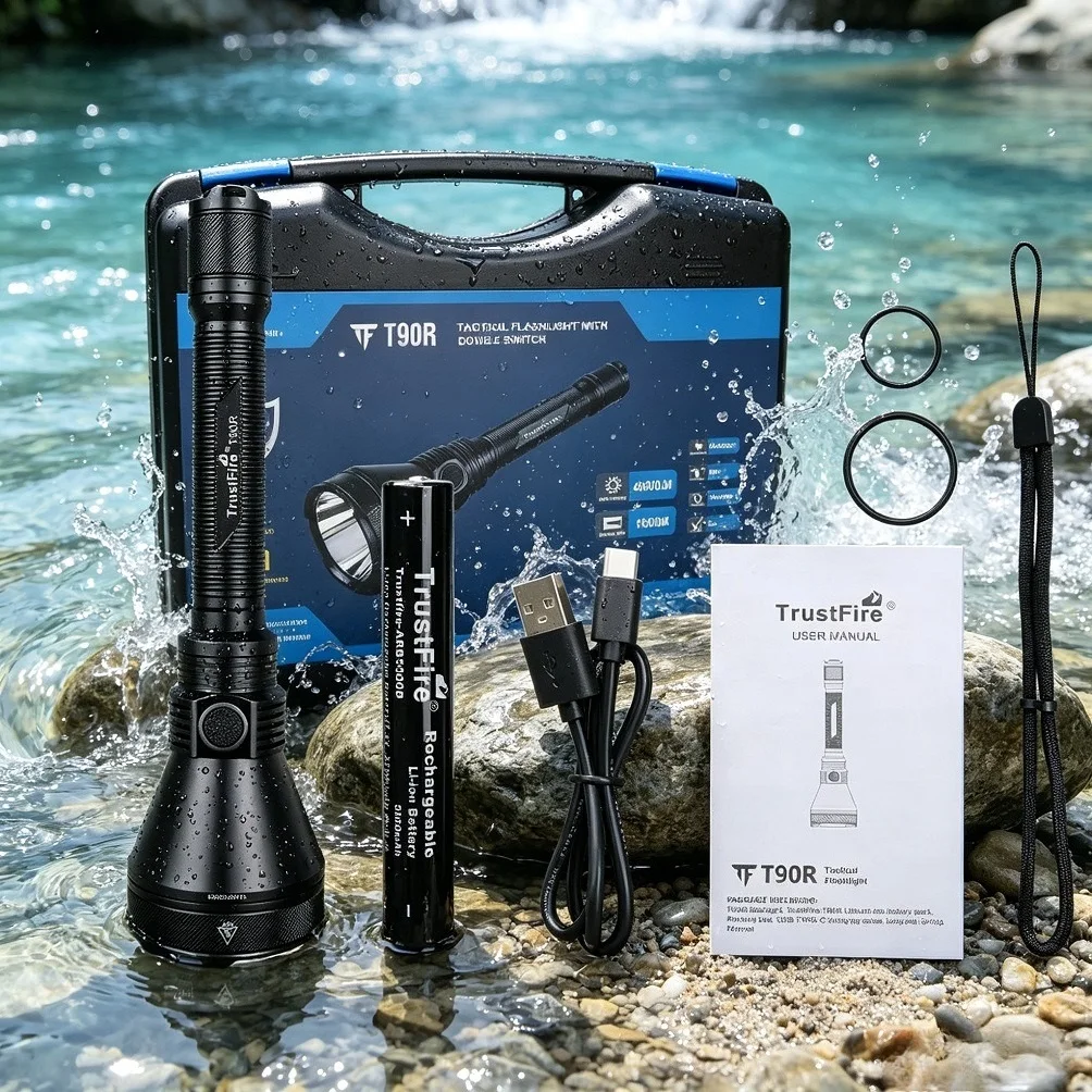 Ultra Tactical LED Flashlight LMNS SBT-90 4800LM High Power Rechargeable Military Torch Light  for Hunting Self-Defense Camping