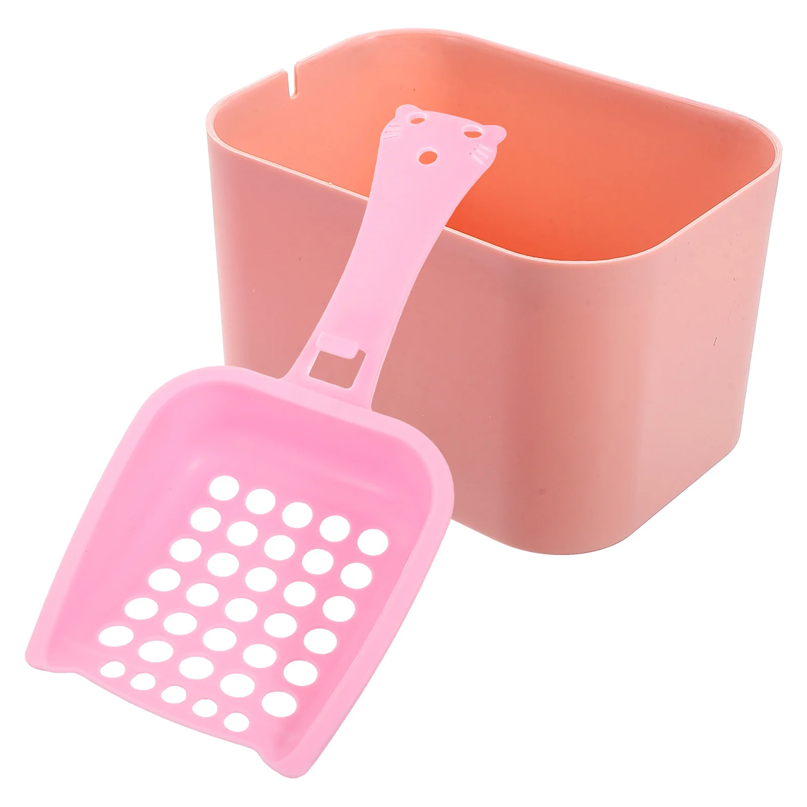 1 مجموعة القط القمامة مغرفة دلو البلاستيك قابلة لإعادة الاستخدام القط القمامة تنظيف أداة مقبض مريح كفاءة الرمال فصل أنبوب الحيوانات الأليفة