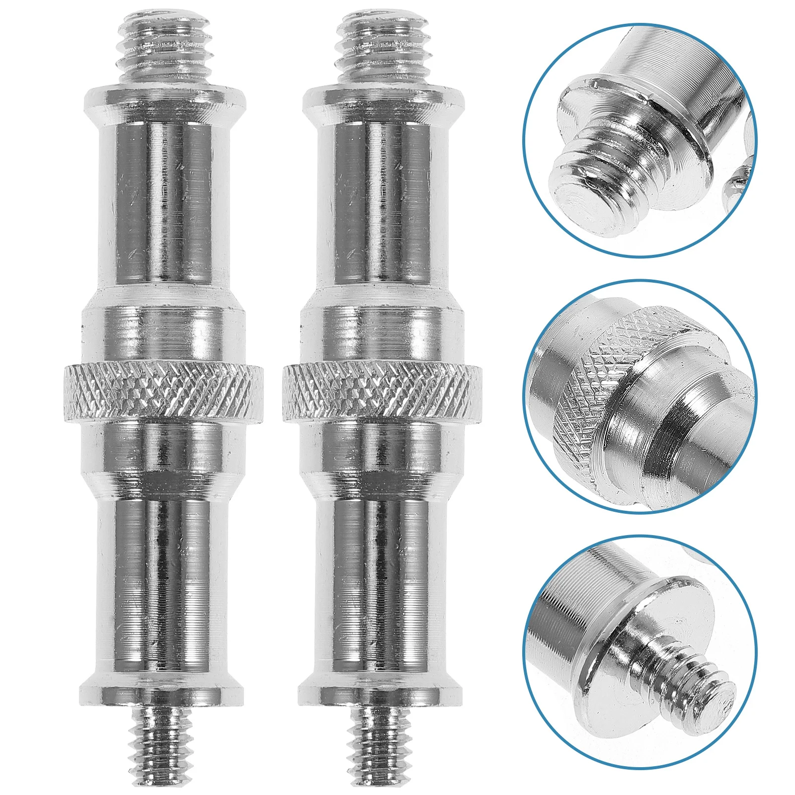 

2pcs 1/4 To 3/8 Inch Male Threaded Screw Adapter Spigot For Light Stand Flash Mounting Accessory Durable Metal Spigot Screw For