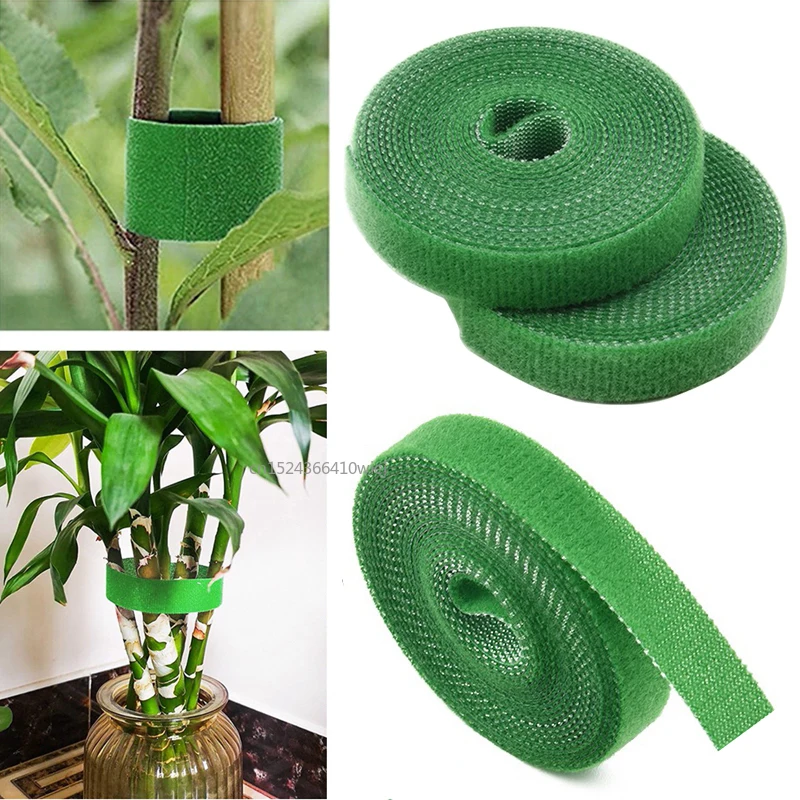 1/3 Rolls Green Garden Twine Plant Ties Nylon Plant Bandage Garden Hook Loop Bamboo Cane Wrap Support Garden Accessories