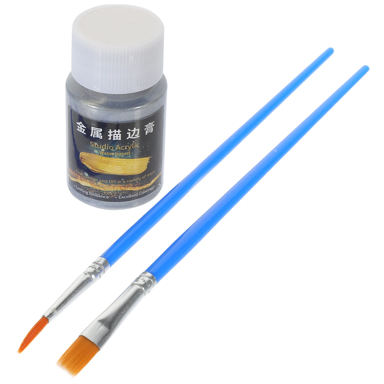 

1 set Stroke Gold 1 Set Metallic Silver Paint Pigment for DIY Crafting Supplies Plastic Supplies Watercolor Paints