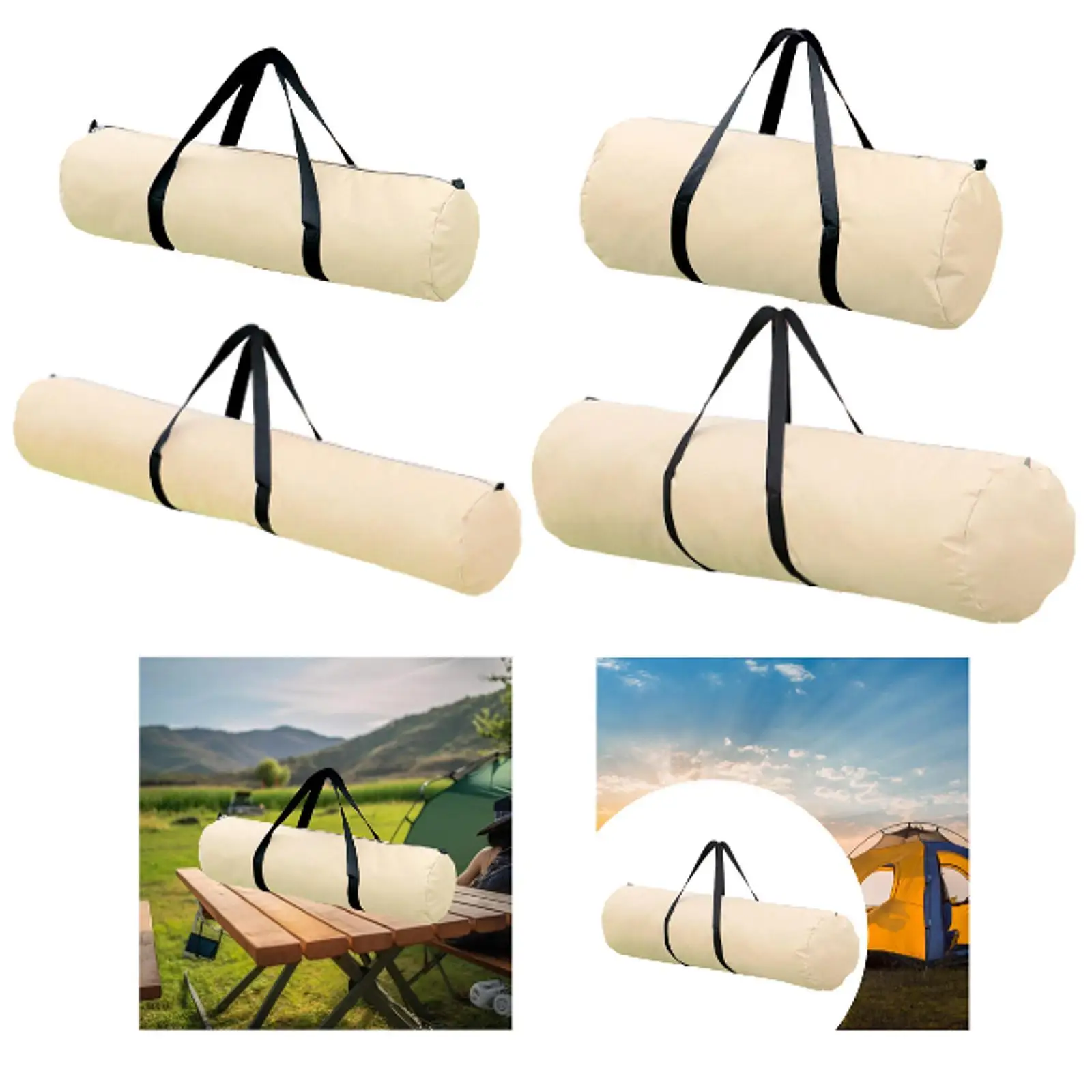 Bolsa de lona grande con asa extendida, bolsa de transporte plegable para deportes, picnic, pesca