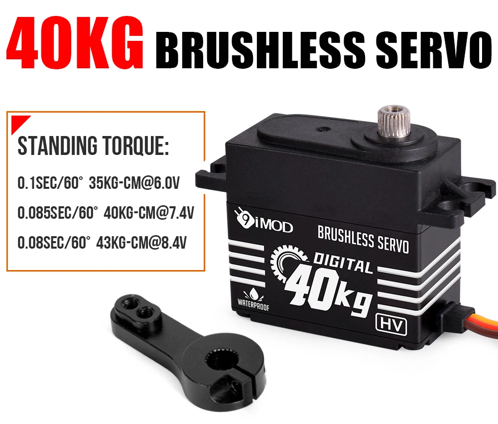 9imod Bürstenloses Servo Wasserdichtes digitales Metallgetriebe-Servo für 1/8 1/10 RC Crawler Car Boat – Detail 31