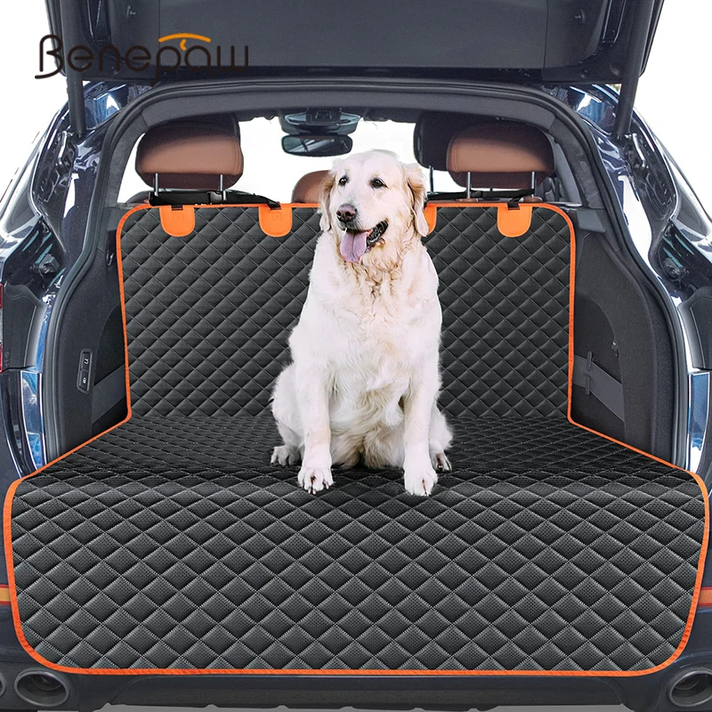 Benepaw Waterproof Pet Cargo Liner For SUV Trunk Sedans Durable Nonslip Dog Car Seat Cover Mat Bumper Flap Protector Puppy Cat