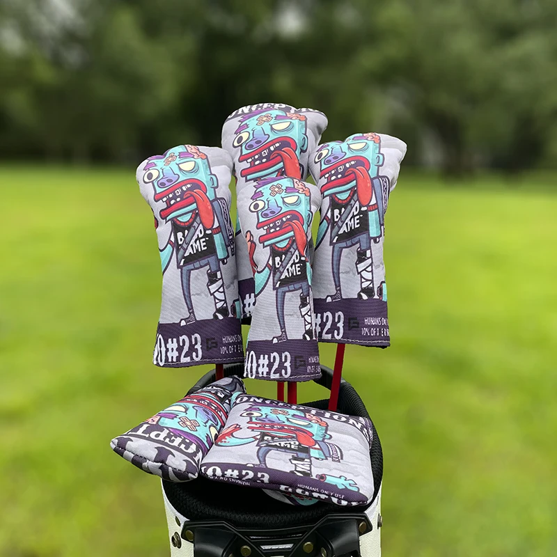 Biochemical zombies Golf Club #1 #3 #5 Wood Head covers Driver Fairway Woods Cover waterproof Head Covers Golf Putter Cover