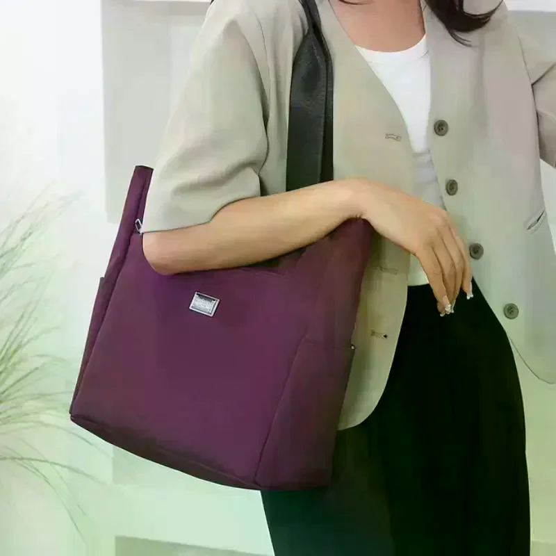

Lightweight Waterproof Nylon Shoulder Bag Large Capacity Handbag Tote Bags For Work School And Travel Shoulder Bags