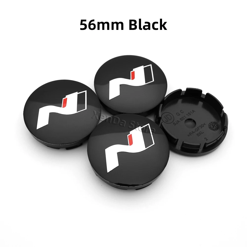 4Pcs N Linie Auto Rad Center Hub Cap Abdeckung Emblem Aufkleber 60mm für Hyundai Sonata Tucson Azera Elantra veloster Kona Zubehör