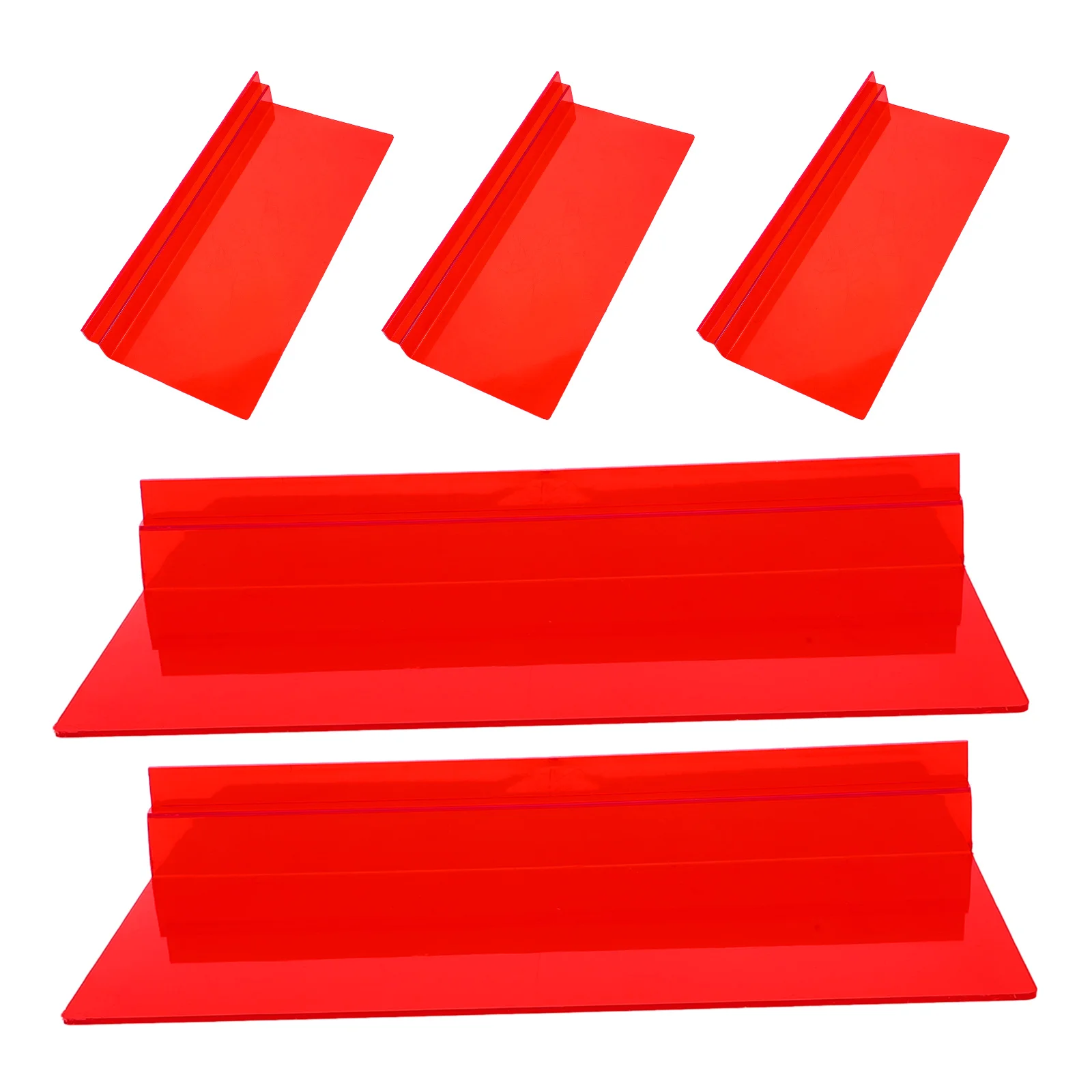 

5pcs Slatwall Clear Wall Display Retail Perforated Plate Store Display Shelves Rack Storage Clear Shelf For