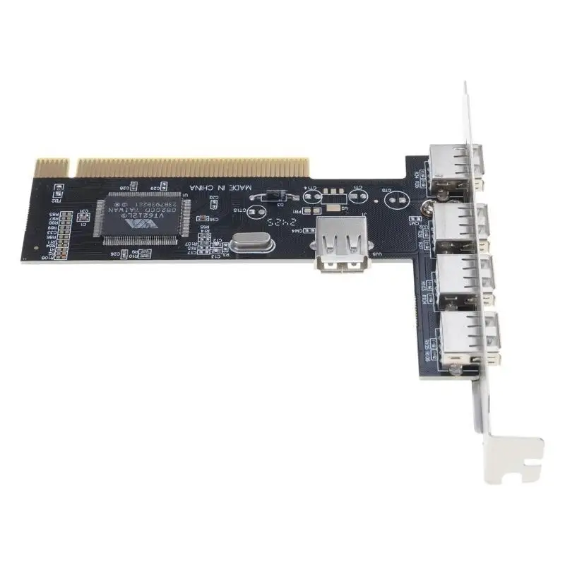 Y1UB PCI naar 4 USB 2.0 uitbreidingskaart Desktopcontroller Ondersteuning 32-bits 33mhz-host