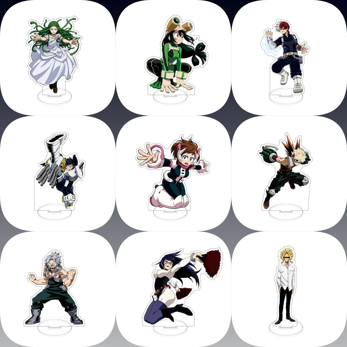 Soporte acrílico de Anime My Hero Academia, modelo de figura, soporte de placa para Cosplay, decoración de escritorio de Navidad para seguidores, regalo de placa