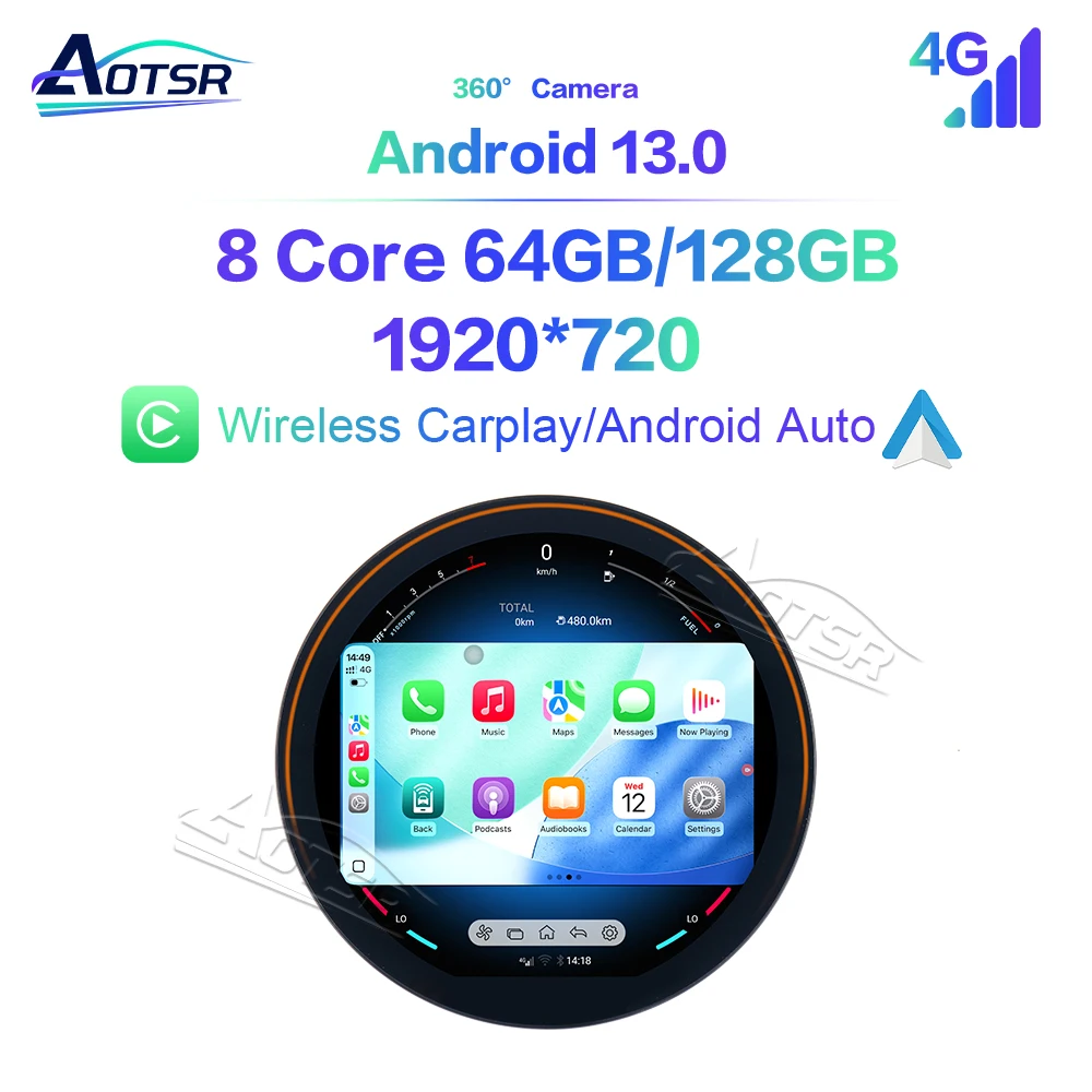 For New Mini F54 2016-2022 11.8 Inch In-Dash Touchscreen Car Radio GPS Navigation Carplay Android Auto Multimedia Plug & Play