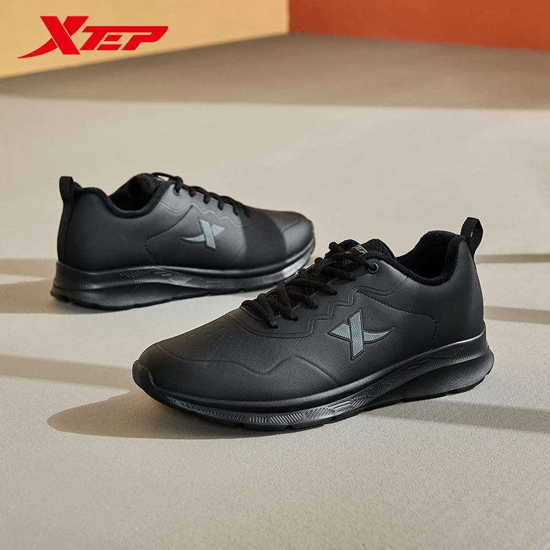 Xtep 9839 Two Cotton Version Men's Cotton Shoes  Winter Synthetic Leather Soft Sole Lightweight Stable Sneakers 876419370045