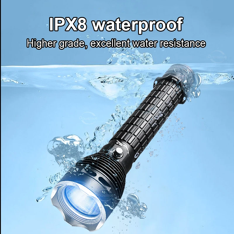 90000LM Powerful LED Diving Flashlight Super Bright XHP360 Professional Underwater Torch IPX8 Waterproof Lamp Use 26650 Battery