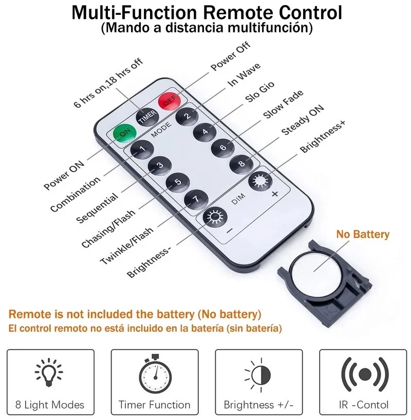 Luces LED de Navidad con control remoto USB, guirnaldas de luces de 3M, 4M, 6M, cortina de luces Led, decoración navideña para el hogar, guirnalda