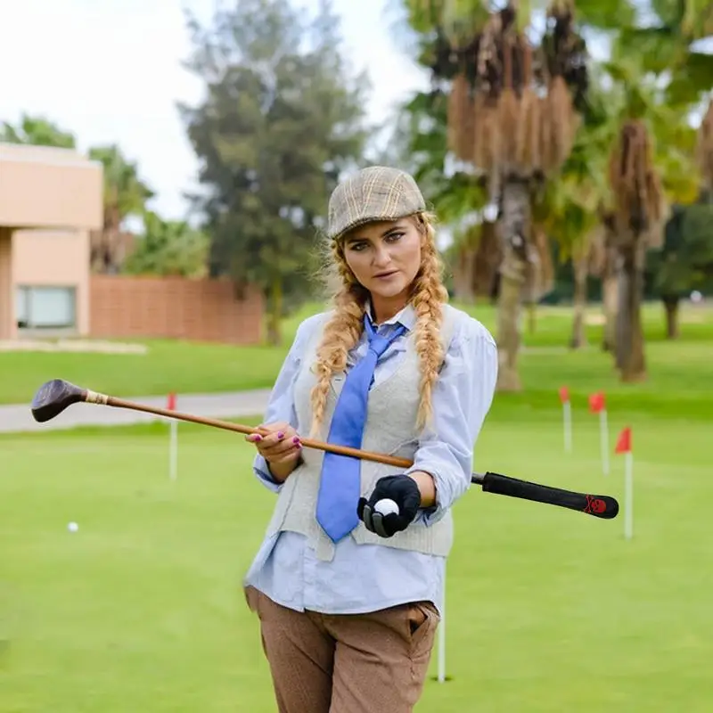 Panduan stik penutup kepala stik pelurus Golf penutup kepala stik pelurus kulit PU cantik untuk ayah suami dapat menahan