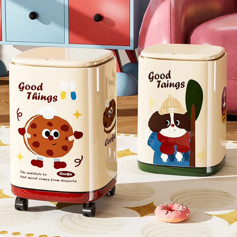new-garbage-bin-cartoon-home-living-room-bedroom-with-lid-double-layer-press-storage-bin-kitchen-accessories-bathroom-supplies