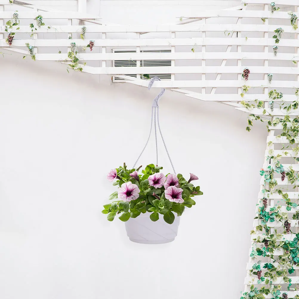 

8Sets Hanging Plant Pots Plastic Containers for Ferns Succulents Modern Garden Decor Hanging Flower Pot