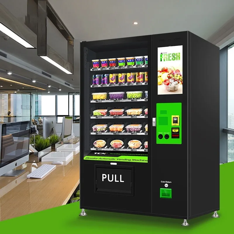 2025 Commercial Touch Screen Multifunction Elevator Vending Machine Food And Drink Vending Machine Belt Conveyor