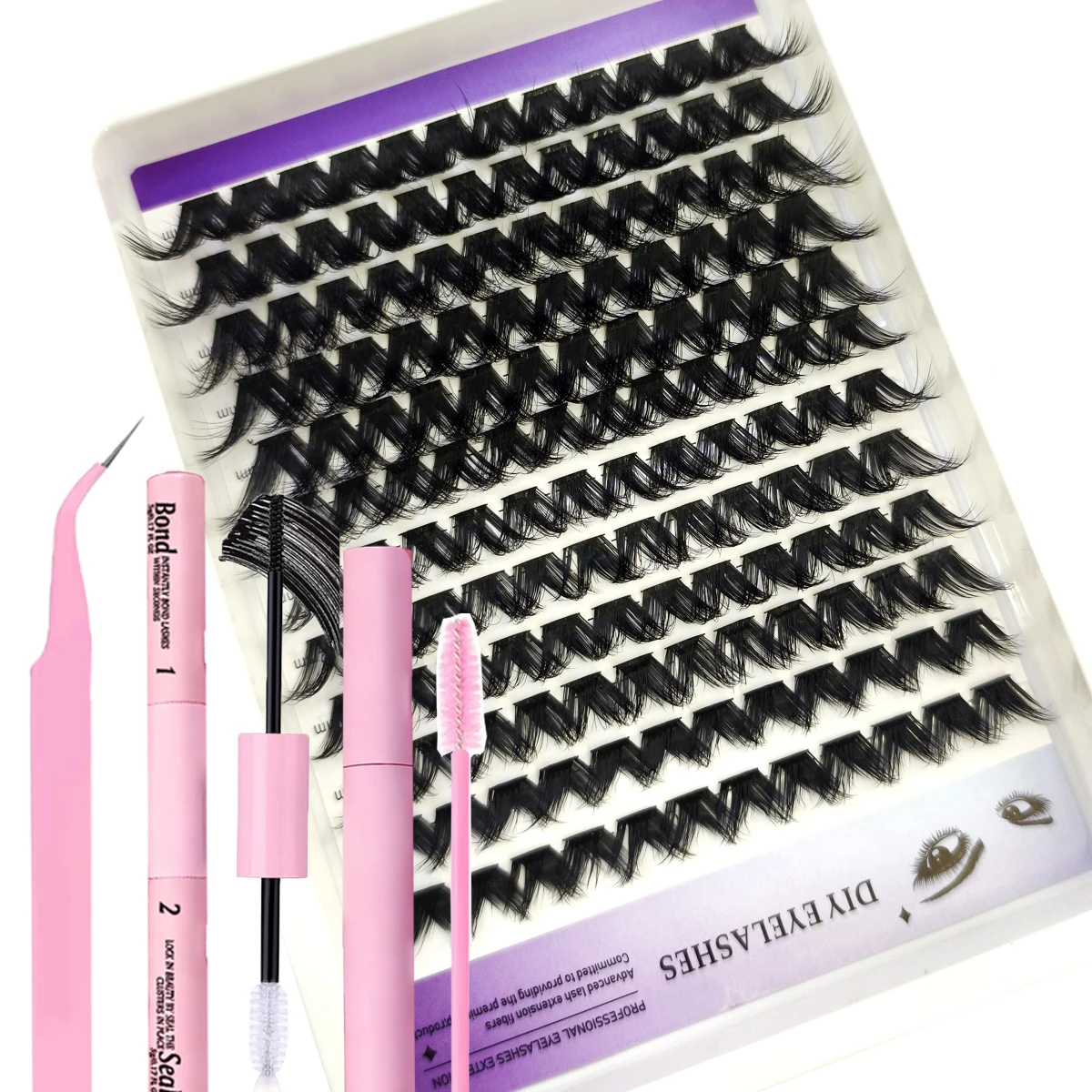 3D Intelligent DIY Eyelash Cluster D Curl Eyelash Extension