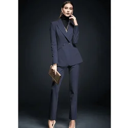 Completo da donna due pezzi (giacca + pantaloni) New Fashion Slim Fit Ladies Casual Elegant set Conjuntos Para Mujeres 2 Piezas