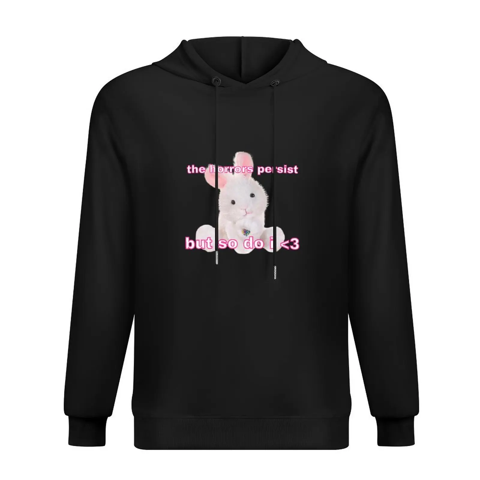 

the horrors persist but so do i <3 Hoodie mens clothing korean clothes japanese style fashion men graphic hoodie