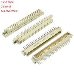 1pcs din 41612 Connector 3 Rows Plug Header Male Female Through Hole 3X32 96 Pin Pitch 2.54 mm 9001 11961 12961 13961 14961